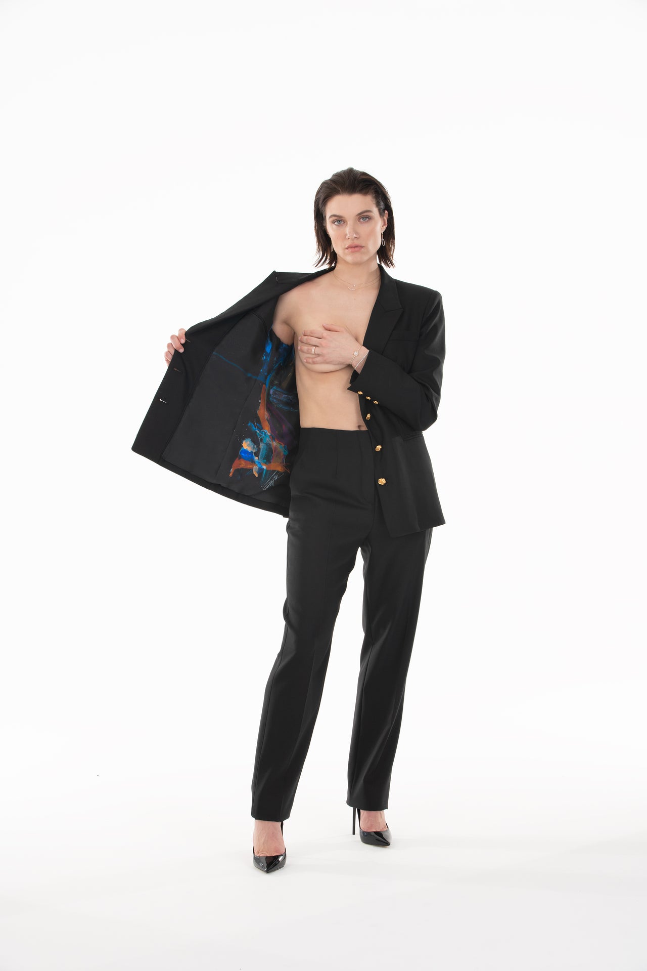 Limited Edition Blazer with Original Art Print Lining